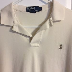 Ralph Lauren Cream Polo Long sleeve Shirt Men’s Lg